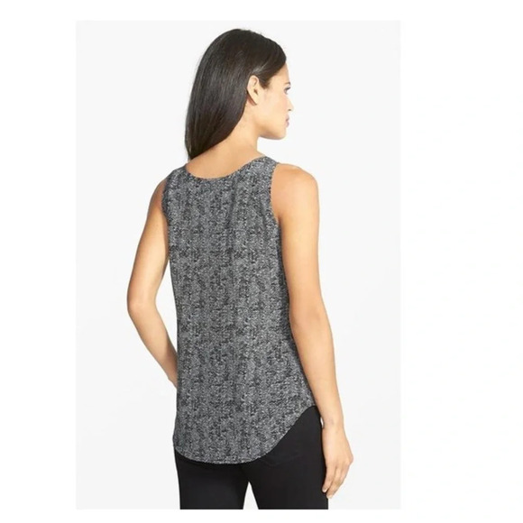 Eileen Fisher Pewter Gray/Black Roadster Silk Cami - Picture 2 of 9